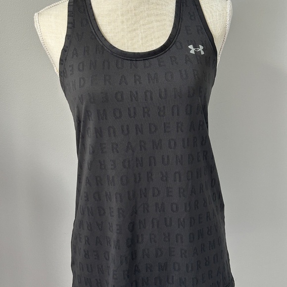 Women's Under Armour Black/Gray Loose Tank Top - Picture 3 of 6